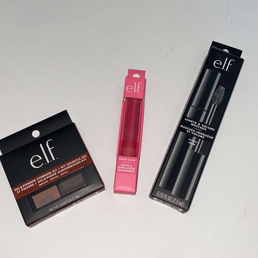 E.L.F. Makeup Mascara, Lipstick, Eyebrow Kit